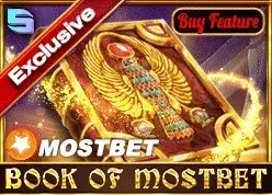 A Book of Mostbet nyerőgép borítója (Spinomenal)