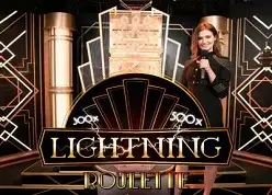 A Lightning Roulette live rulett borítója (Evolution Gaming)
